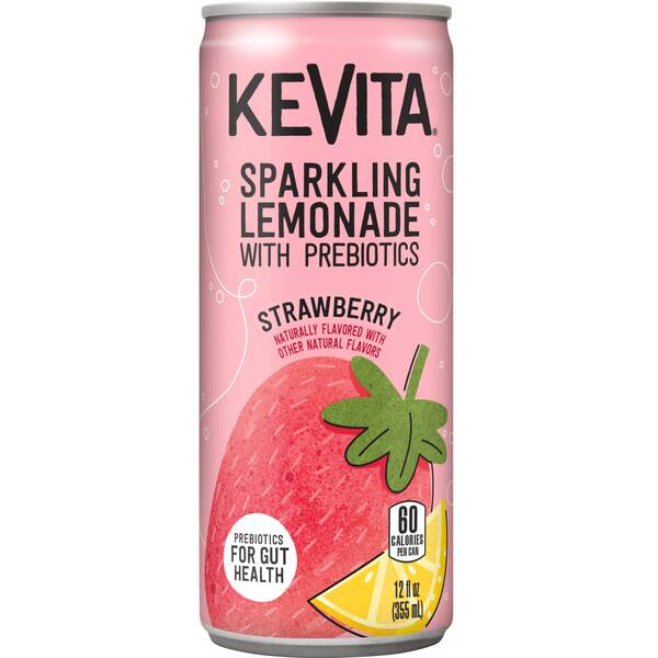 KeVita Sparkling Lemonade with Prebiotics Strawberry Image Of KeVita Sparkling Lemonade with Prebiotics Strawberry SKU: 322830