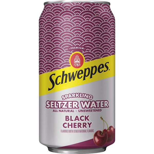 Schweppes Black Cherry Sparkling Seltzer Water (2/12 Packs) Image Of Schweppes Black Cherry Sparkling Seltzer Water (2/12 Packs) SKU: 137646